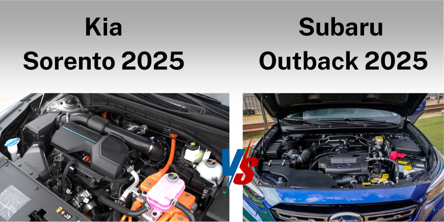 So sánh Subaru Outback 2025 và Kia Sorento 2025 toàn diện 3 Dong co va hieu suat van hanh