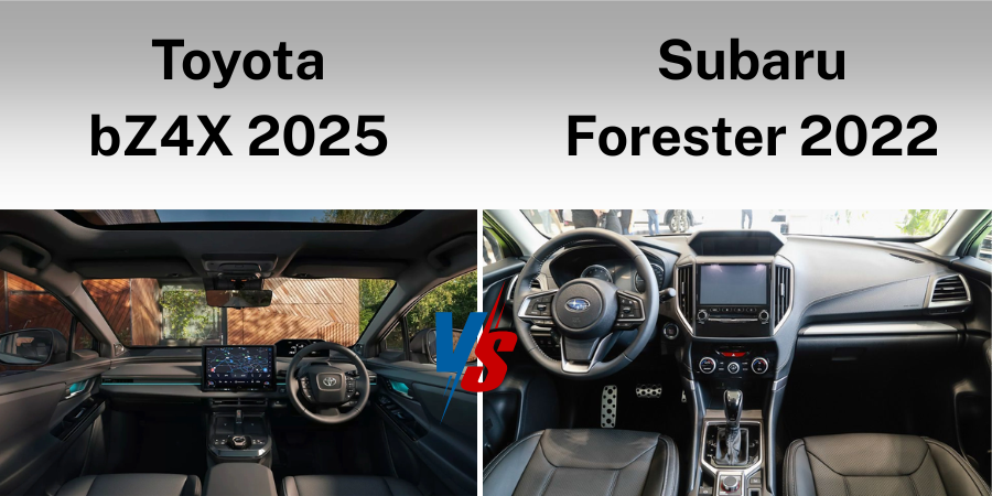 So sánh Subaru Forester 2022 vs Toyota bZ4X 2025 2 Thiet ke ngoai that noi that