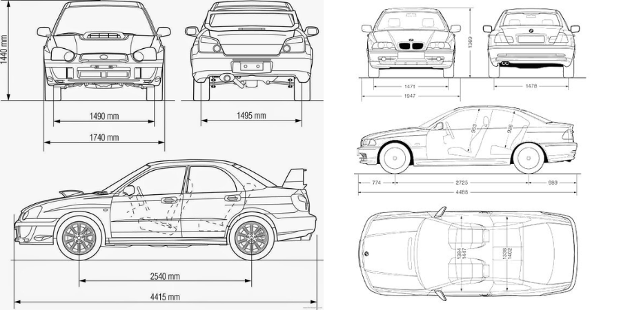 Thông Tin Chuẩn Xác Nhất Về Kích Thước Xe 5 Chỗ 1 Kích thước xe 5 chỗ – Chi tiết từng thông số