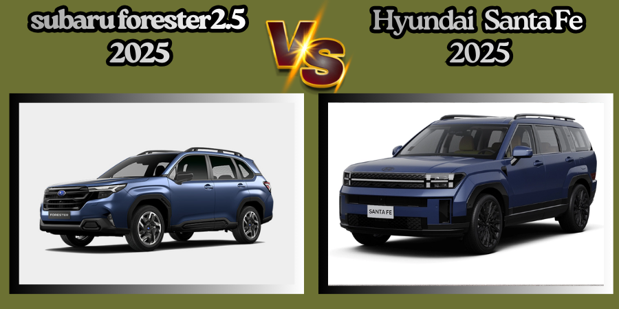 So sánh ngoại thất Forester 2.5 2025 và Hyundai SantaFe 2025