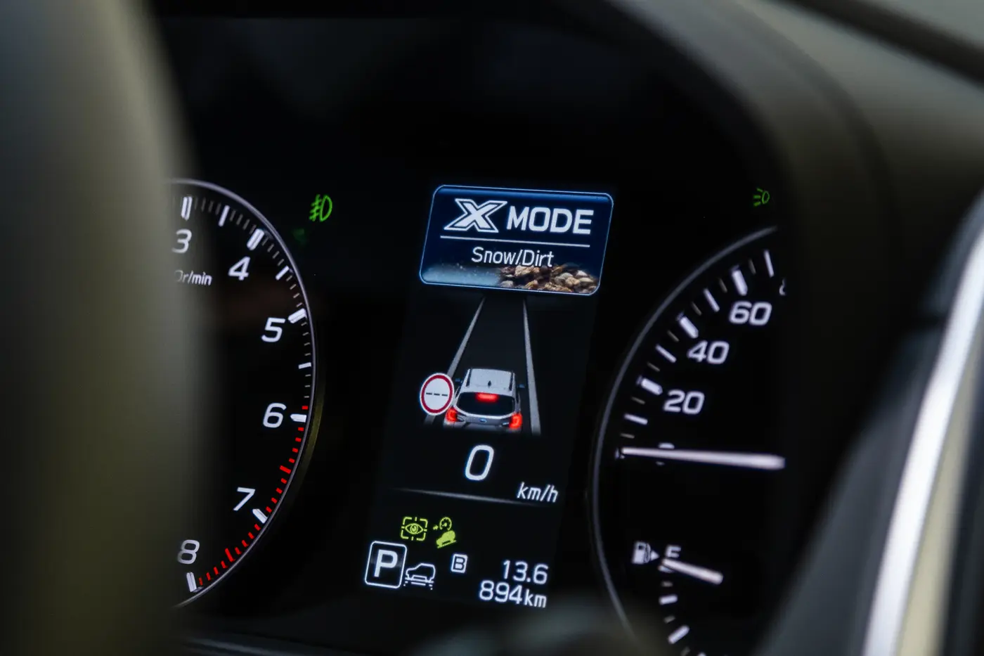 Nội thất Subaru Crosstrek — Chế độ địa hình X-MODE