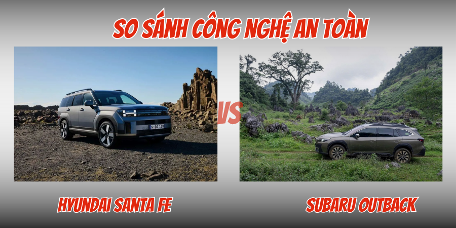 Subaru Outback Và Hyundai Santa Fe 2025: Nên Chọn Xe Nào 3 So sánh không gian nội thất và khoang hành lý