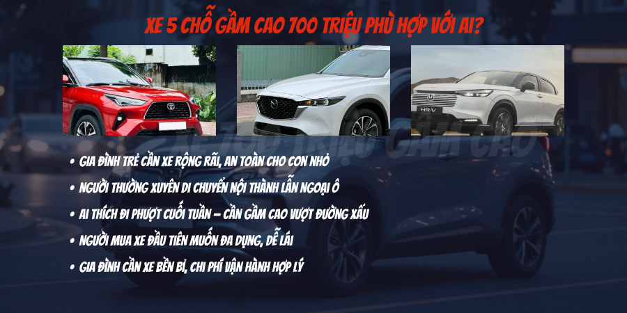 Gợi Ý Xe 5 Chỗ Gầm Cao Tầm 700 Triệu Nên Chọn 1 Xe 5 chỗ gầm cao 700 triệu phù hợp với ai