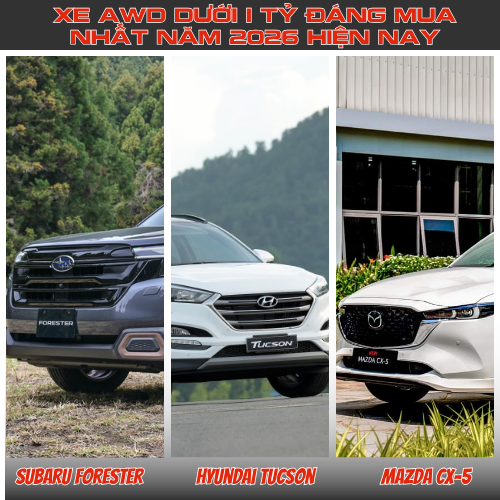Xe AWD Dưới 1 Tỷ Đáng Mua Nhất Năm 2026