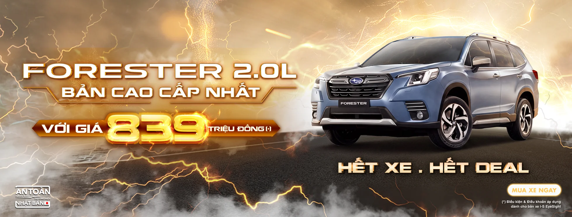 Subaru Forester 2.0L bản cao cấp nhất – khuyến mãi tháng 9/2026