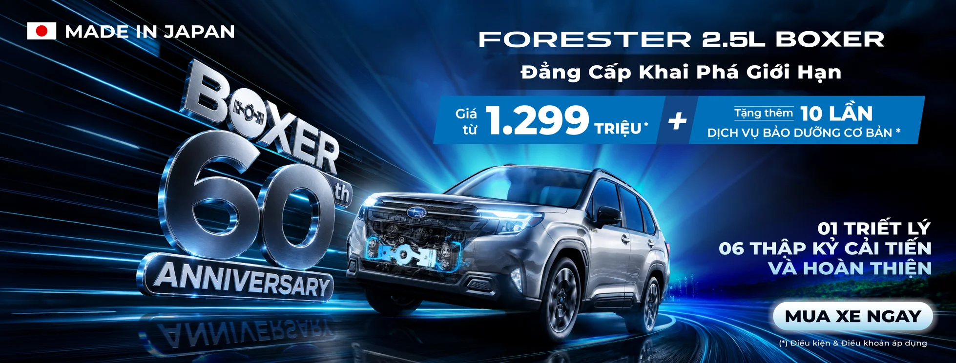 Subaru Forester 2.5L Boxer (60th Anniversary) – khuyến mãi tháng 9/2026